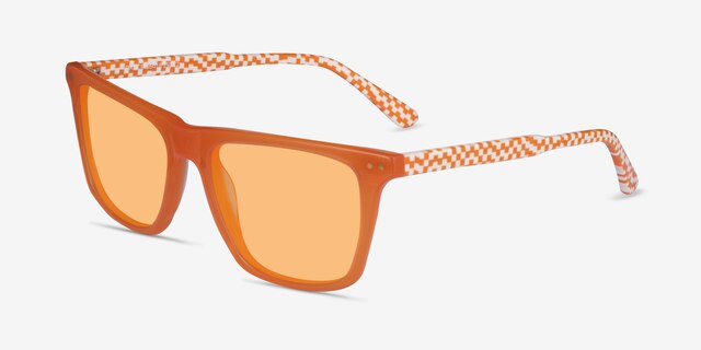 Dance Milky Orange AcetateSunglass Frames from EyeBuyDirect, Angle View