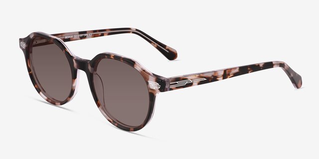 Beaux Tortoise AcetateSunglass Frames from EyeBuyDirect, Angle View
