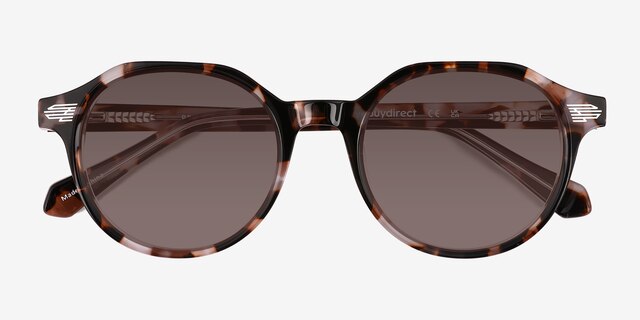 Beaux Tortoise AcetateSunglass Frames from EyeBuyDirect, Closed View