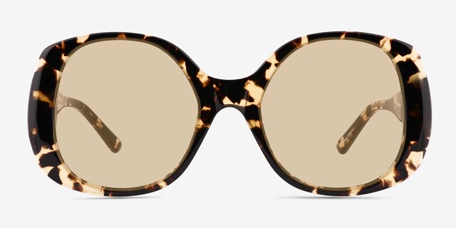 Bernadette Dark Spotty Tortoise AcetateSunglass Frames from EyeBuyDirect, Front View