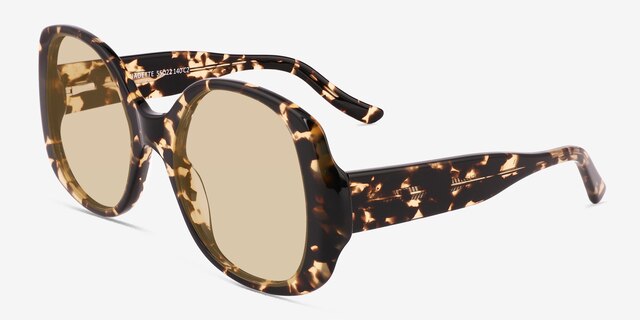 Bernadette Dark Spotty Tortoise AcetateSunglass Frames from EyeBuyDirect, Angle View