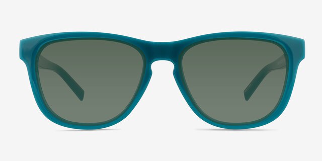 Frasier Shiny Solid Green Eco-friendlySunglass Frames from EyeBuyDirect, Front View