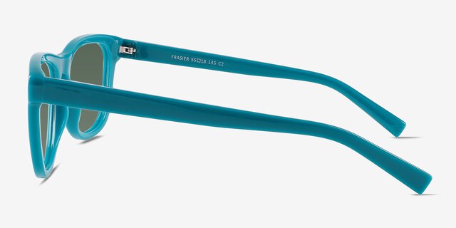 Frasier Shiny Solid Green Eco-friendlySunglass Frames from EyeBuyDirect, Side View