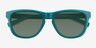 Frasier Shiny Solid Green Eco-friendlySunglass Frames from EyeBuyDirect, Closed View