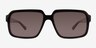Kauri Shiny Black Eco-friendlySunglass Frames from EyeBuyDirect, Front View