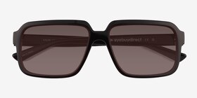 Kauri Shiny Black Éco-responsable Soleil de Lunette de vue d'EyeBuyDirect, Vue Rapprochée