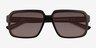 Kauri Shiny Black Eco-friendlySunglass Frames from EyeBuyDirect, Closed View