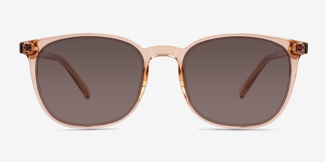 Redwood Crystal Light Brown Eco-friendlySunglass Frames from EyeBuyDirect, Front View