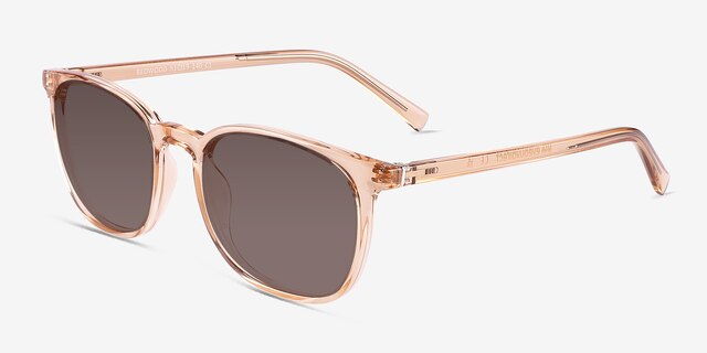 Redwood Crystal Light Brown Eco-friendlySunglass Frames from EyeBuyDirect, Angle View