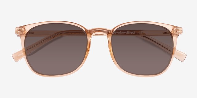 Redwood Crystal Light Brown Eco-friendlySunglass Frames from EyeBuyDirect, Closed View