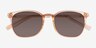 Redwood Crystal Light Brown Eco-friendlySunglass Frames from EyeBuyDirect, Closed View
