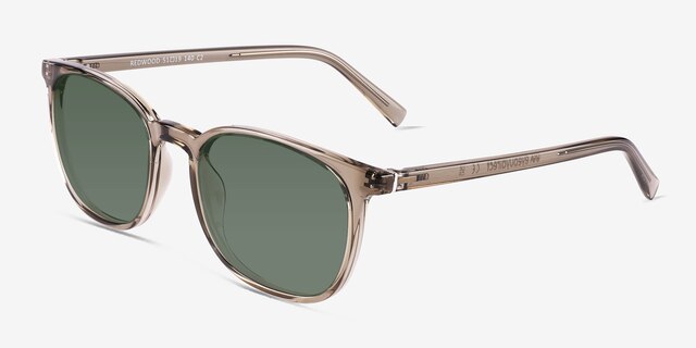 Redwood Crystal Smoke Eco-friendlySunglass Frames from EyeBuyDirect, Angle View