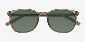 Redwood Crystal Smoke Éco-responsable Soleil de Lunette de vue d'EyeBuyDirect, Vue Rapprochée