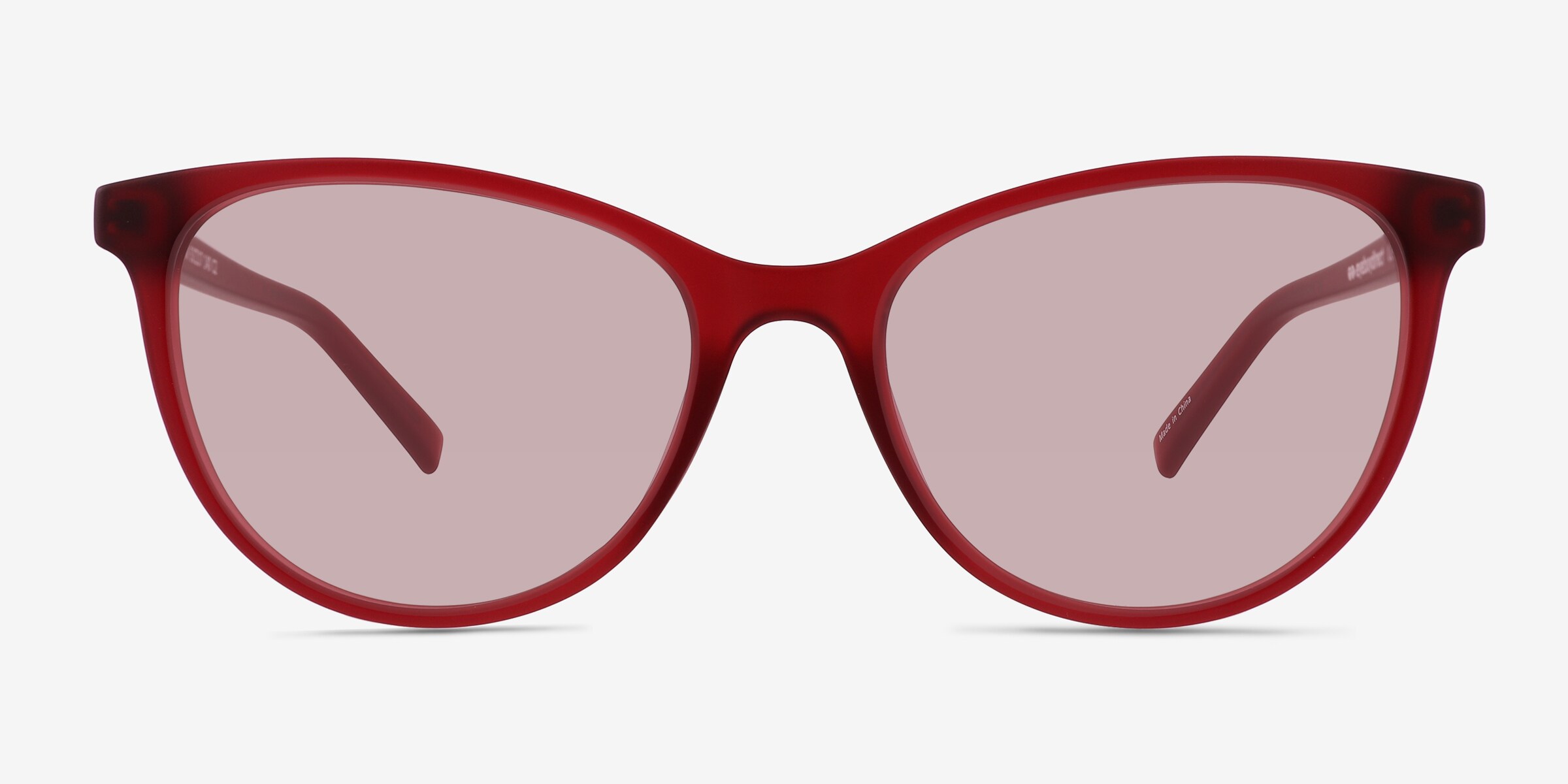 Fern - Cat Eye Matte Raspberry Frame Sunglasses For Women  display picture 2