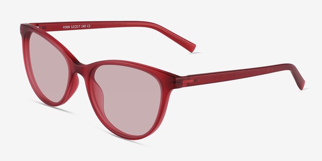 Fern Matte Raspberry Eco-friendlySunglass Frames from EyeBuyDirect, Angle View
