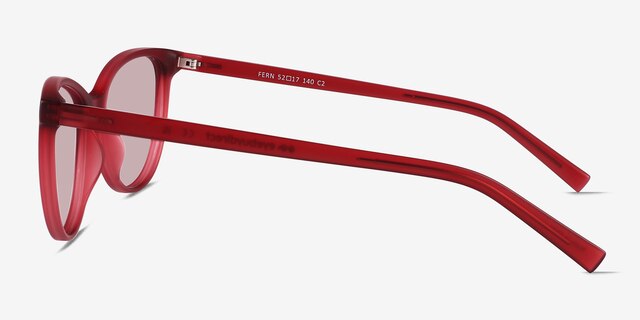 Fern Matte Raspberry Eco-friendlySunglass Frames from EyeBuyDirect, Side View