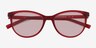 Fern Matte Raspberry Eco-friendlySunglass Frames from EyeBuyDirect, Closed View