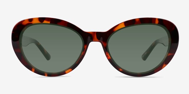 Nyssa Shiny Tortoise Eco-friendlySunglass Frames from EyeBuyDirect, Front View