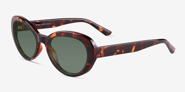 Nyssa Shiny Tortoise Eco-friendlySunglass Frames from EyeBuyDirect, Angle View