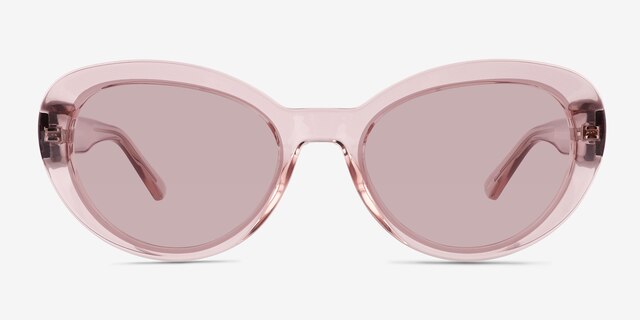 Nyssa Crystal Nude Eco-friendlySunglass Frames from EyeBuyDirect, Front View