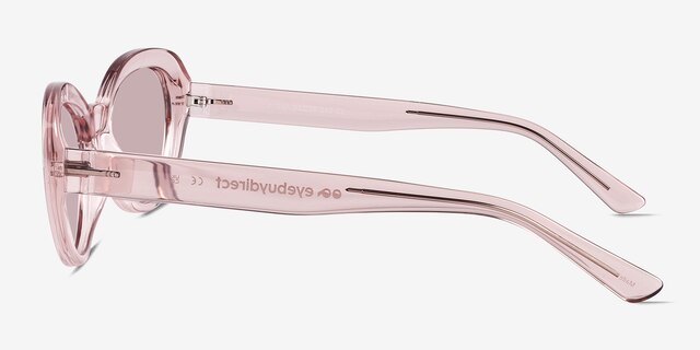 Nyssa Crystal Nude Eco-friendlySunglass Frames from EyeBuyDirect, Side View