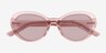 Nyssa Crystal Nude Eco-friendlySunglass Frames from EyeBuyDirect, Closed View