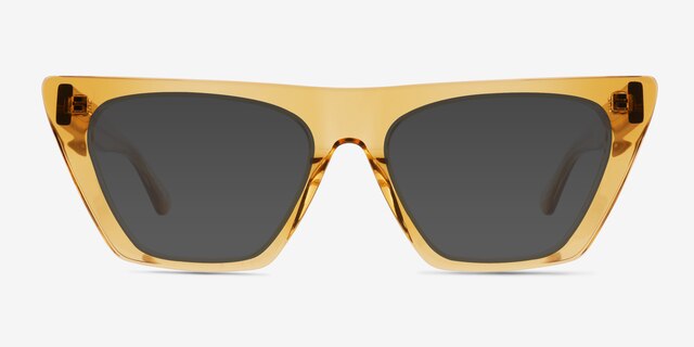 Ponga Translucent Light Brown AcetateSunglass Frames from EyeBuyDirect, Front View