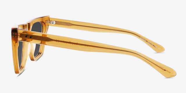Ponga Translucent Light Brown AcetateSunglass Frames from EyeBuyDirect, Side View