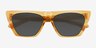 Ponga Translucent Light Brown AcetateSunglass Frames from EyeBuyDirect, Closed View