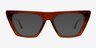 Ponga Translucent Dark Brown AcetateSunglass Frames from EyeBuyDirect, Front View
