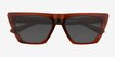 Ponga Translucent Dark Brown Alternative MaterialsSunglass Frames from EyeBuyDirect, Closed View