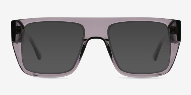 Audax Shiny Silver Gray AcetateSunglass Frames from EyeBuyDirect, Front View