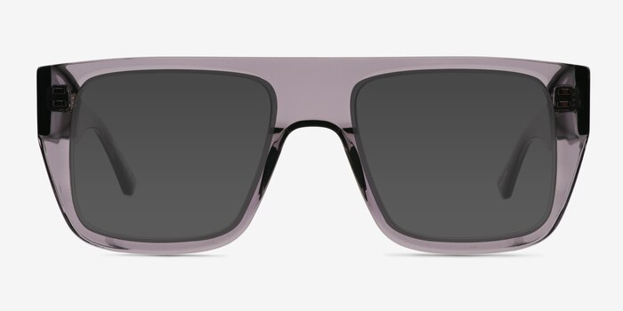 Audax Shiny Silver Gray Acetate Sunglass Frames from EyeBuyDirect