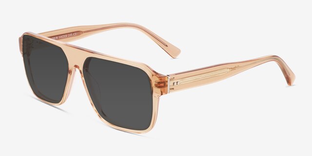 Orin Crystal Brown AcetateSunglass Frames from EyeBuyDirect, Angle View