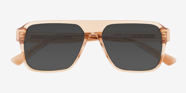Orin Crystal Brown AcetateSunglass Frames from EyeBuyDirect, Closed View