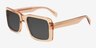 Vinca Crystal Brown AcetateSunglass Frames from EyeBuyDirect, Angle View