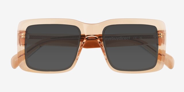 Vinca Crystal Brown AcetateSunglass Frames from EyeBuyDirect, Closed View
