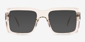 Vinca Crystal Gray Acétate Soleil de Lunette de vue d'EyeBuyDirect, Vue de Face