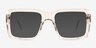 Vinca Crystal Gray AcetateSunglass Frames from EyeBuyDirect, Front View