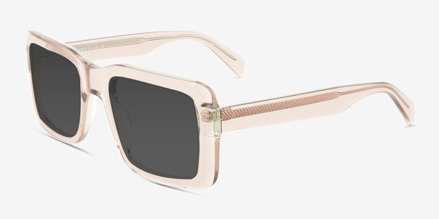 Vinca Crystal Gray AcetateSunglass Frames from EyeBuyDirect, Angle View