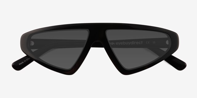 Eutopia Black AcetateSunglass Frames from EyeBuyDirect, Closed View