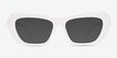 Rosy Solid White AcetateSunglass Frames from EyeBuyDirect, Front View