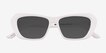 Rosy Solid White AcetateSunglass Frames from EyeBuyDirect, Closed View