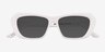 Rosy Solid White AcetateSunglass Frames from EyeBuyDirect, Closed View