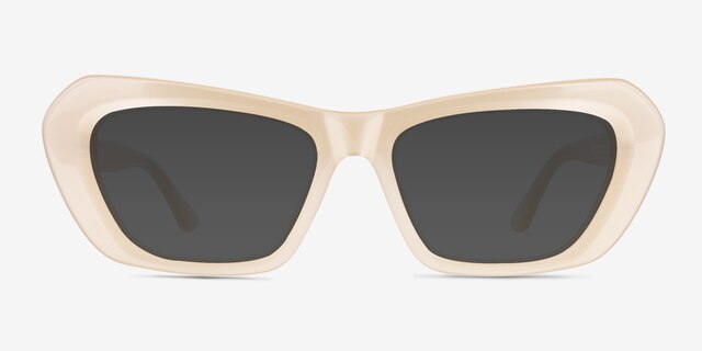 Rosy Cream AcetateSunglass Frames from EyeBuyDirect, Front View