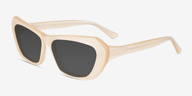 Rosy Cream AcetateSunglass Frames from EyeBuyDirect, Angle View