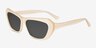 Rosy Cream AcetateSunglass Frames from EyeBuyDirect, Angle View