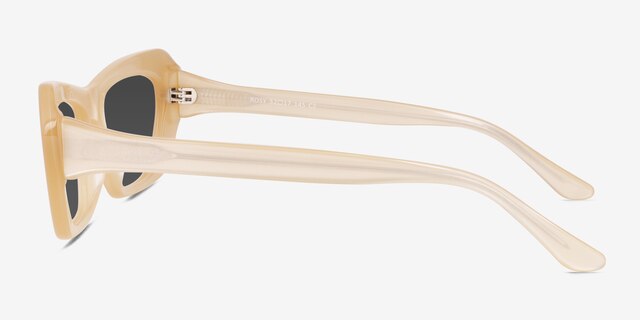 Rosy Cream AcetateSunglass Frames from EyeBuyDirect, Side View