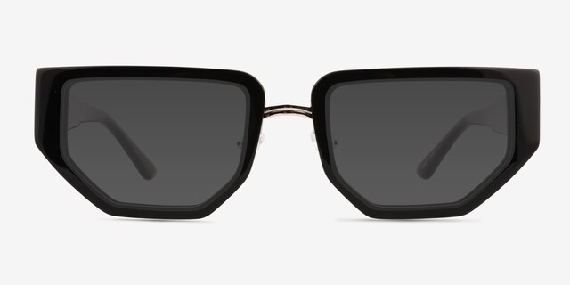 Elate Black AcetateSunglass Frames from EyeBuyDirect, Front View