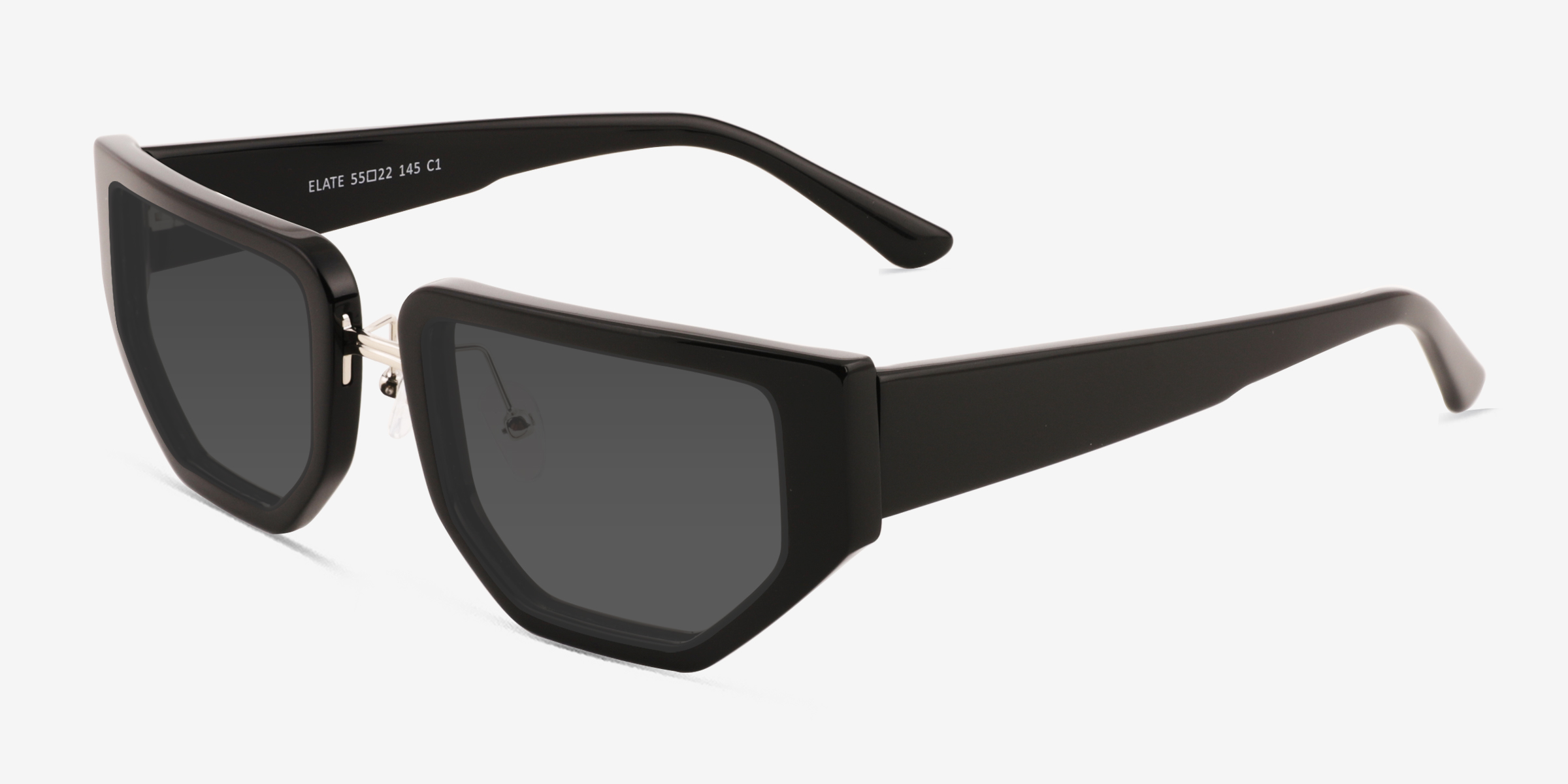 Elate Geometric Black Frame Prescription Sunglasses Eyebuydirect 2587